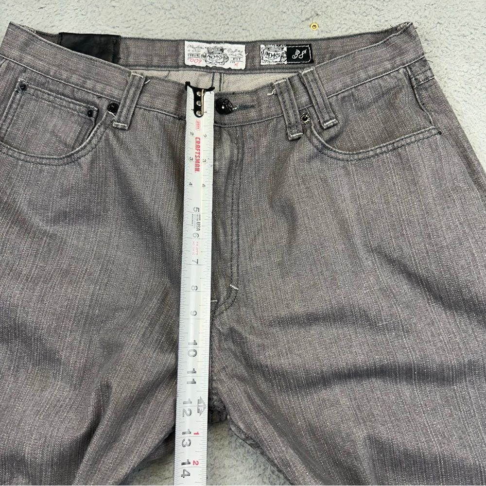 Akademiks Jeans Mens 38 Gray True Fit Lot 009 Straight Denim Grunge 34x31 - Picture 11 of 16